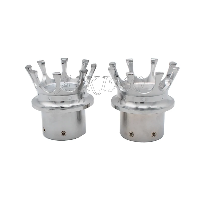 

1Pair Motorcycle Chrome Crown Style Front Axle Cap Nut Cover For Harley Touring Electra Glide Softail Dyna Street Sportster