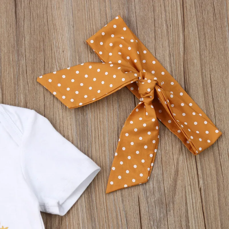 

0-24M Newborn Baby Girls Clothing Tops Romper Jumpsuit + Polka Dot Shorts Pants Sets