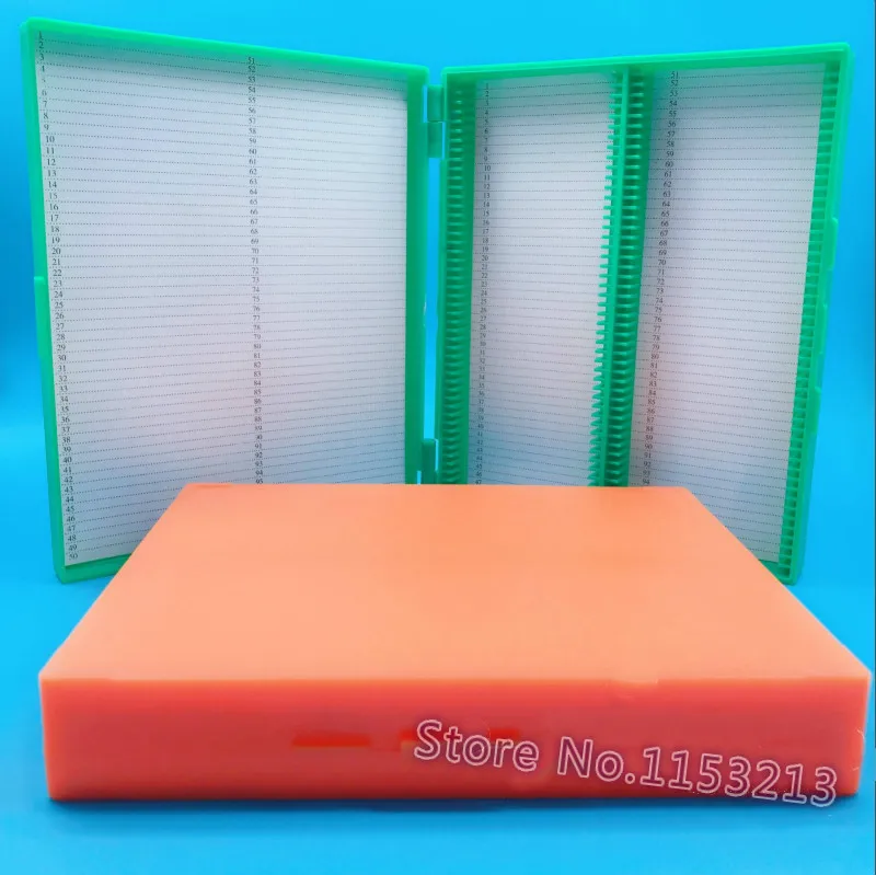 Микроскоп слайд коробка био ломтик биологическая патология пластиковые ломтики