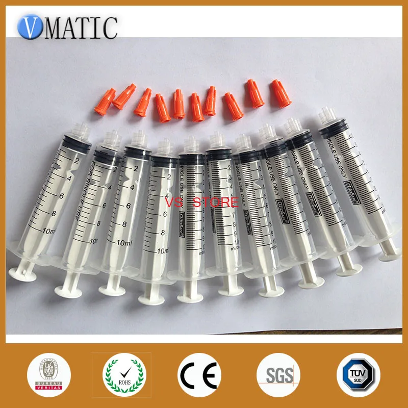 Free Shipping 10 Sets Non Sterilized 10ml/cc Plastic Manual Syringe With Red Luer Lock Tip Cap/Stopper | Обустройство дома