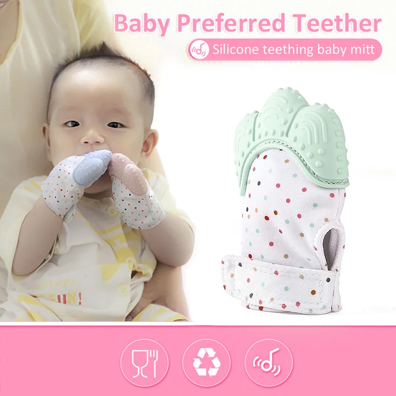 

LazyChild Tooth glue gloves, baby tooth glue anti-bite silica gel teeth gloves children's voice toys anti-eat hand teeth glue