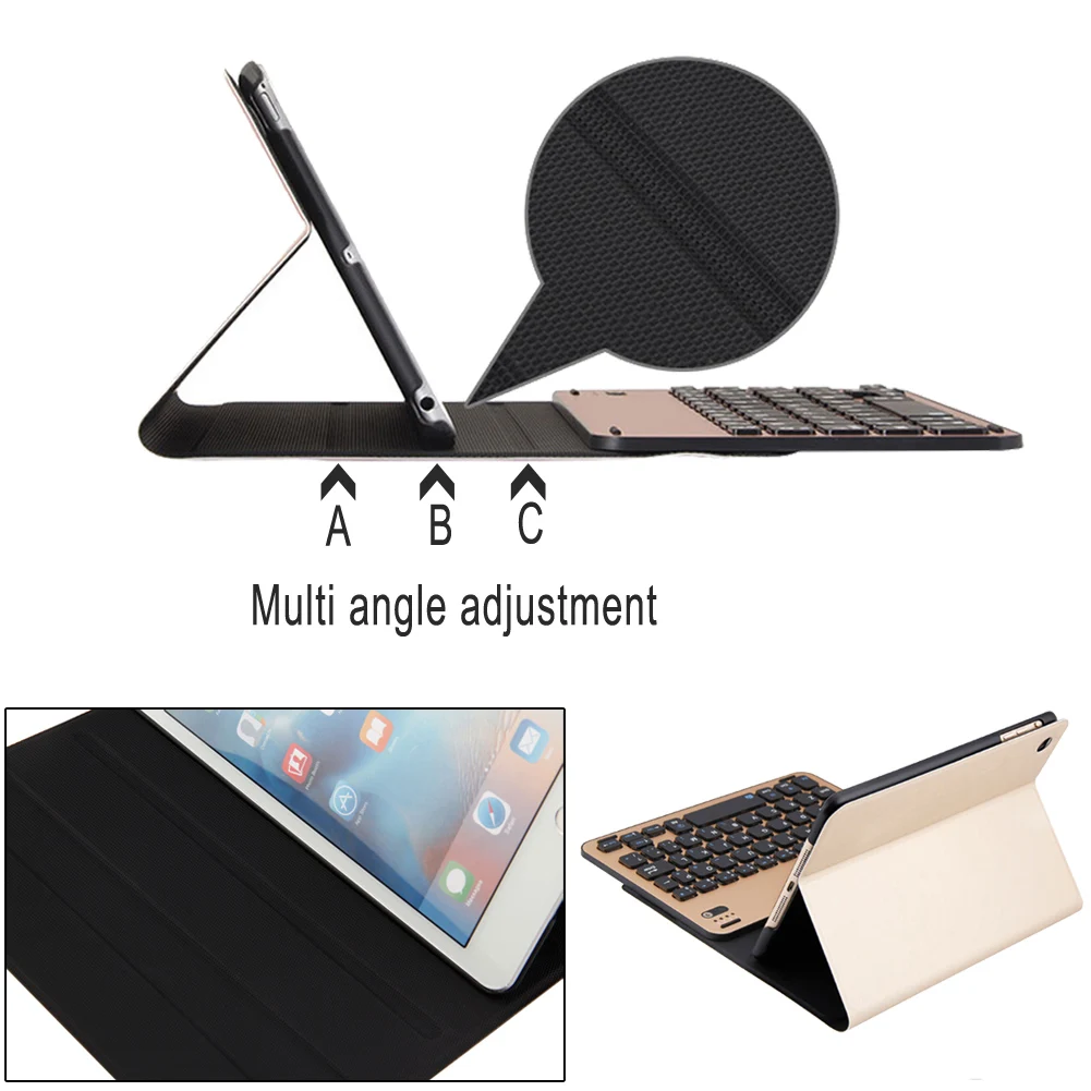 

for iPad mini 1 2 3 Bluetooth Keyboard and Leather Case Rechargeable Mobile Wireless Keyboard for iPhone Tablet