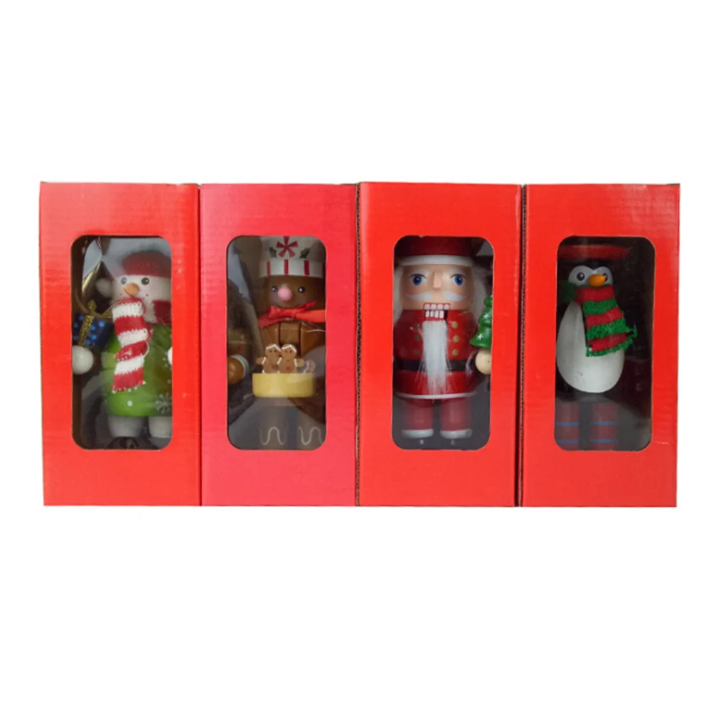 4 шт Щелкунчик Кукла рождественские мультфильмы красочные украшения для дома