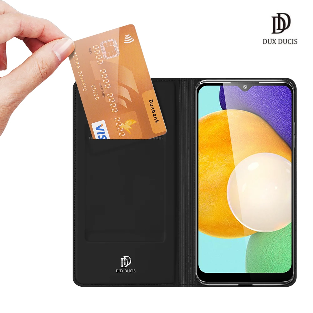 

For Samsung Galaxy A03S Case Leather Wallet Flip Stand Phone Cover with Card Slot For Samsung A03S DUX DUCIS Skin Pro Series