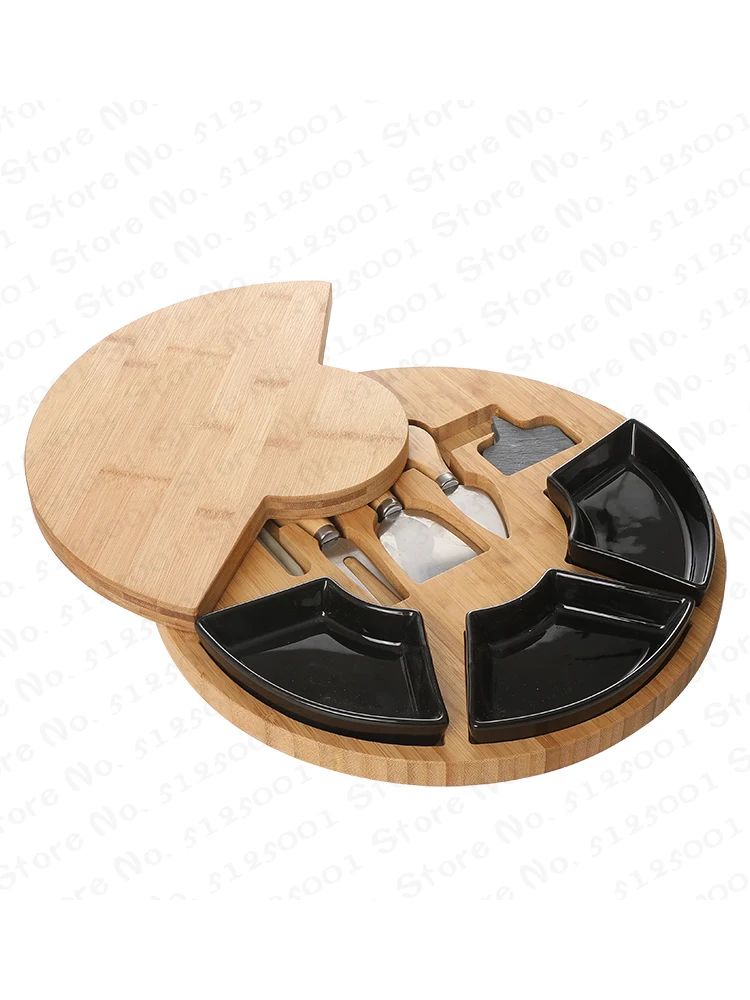 

Бамбуковая доска для сыра столовые приборы Knif комплект с выдвижной ящик 4 ножи наборы Пособия по кулинарии инструменты сыр Ножи резки сыра в...