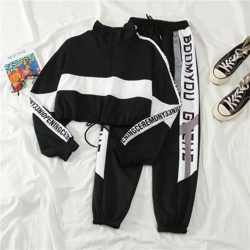 2021 Осенняя уличная одежда с высокой талией брюки-карго женские свободные