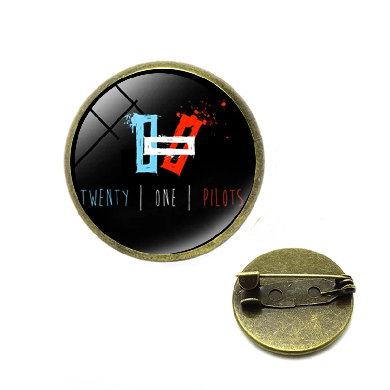 Twenty One Pilots броши Панк рок музыка полоса логотип стеклянный рюкзак нагрудные