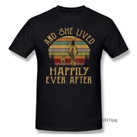 mrs america feminist tv series for men vintage and she lived happily ever after horse dogs funny crewneck t shirt 2021