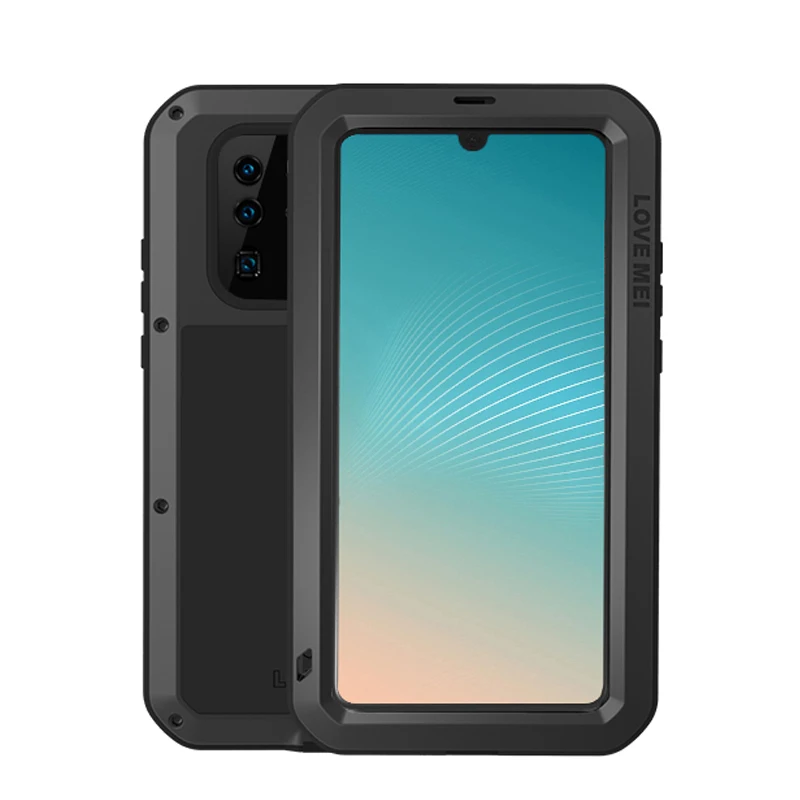 

Чехол для Huawei P30 Pro LOVE MEI, ударопрочный водонепроницаемый металлический защитный чехол для телефона Huawei P30 Lite P30