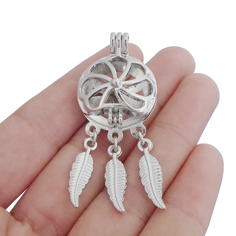 ZXZ 2 шт эмаль Стрекоза форма медальон жемчужная клетка кулон эфирное масло