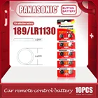 Щелочные батарейки LR1130 189 1,5 в, 10 шт.лот, AG10 LR54 SR1130W, 0% рт. Ст., для пульта дистанционного управления