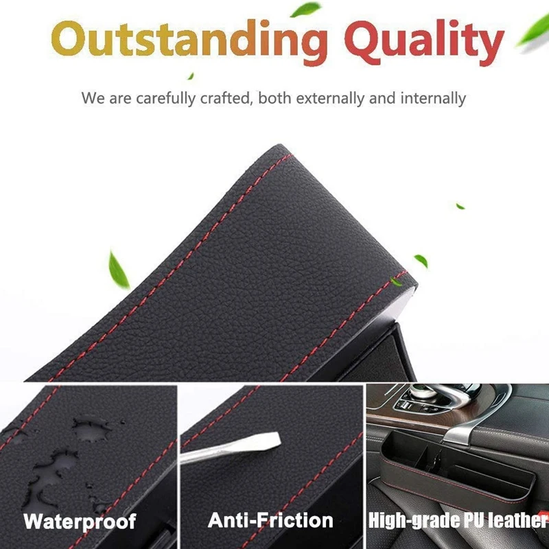 car seat space storage box cup holder mobile phone holder multifunctional auto parts pu seat space car storage bag free global shipping