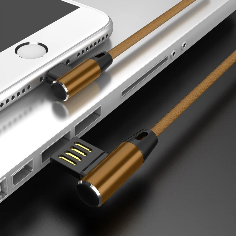 90 градусов L type-c 3,1 шнур данных зарядное устройство Usb-c для samsung Xiaomi huawei USBC type C 2.4A 2A Быстрая зарядка Usb C кабель usb type C - Цвет: Золотой