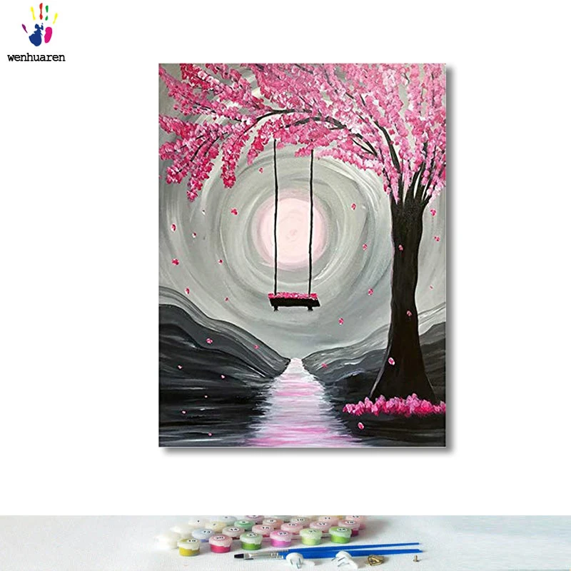 Сделай Сам картины по номерам персиковое дерево современная простота раскраски