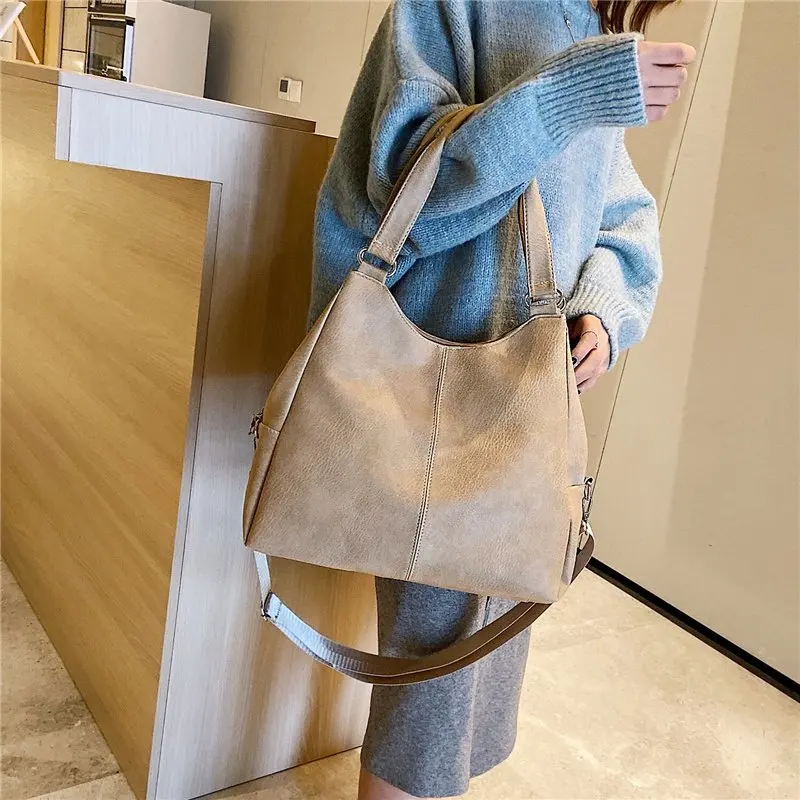 

Women's Handbags Luxury Pu Leather Hobos Women Shoulder Bags Ladies Women Tote bag Messenger Bag 2021 Dress Handbags Designer