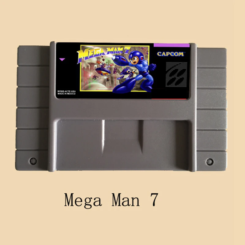 Большая серая игровая карта Mega Man 7 16 бит для игроков в США NTSC|Картриджи| |
