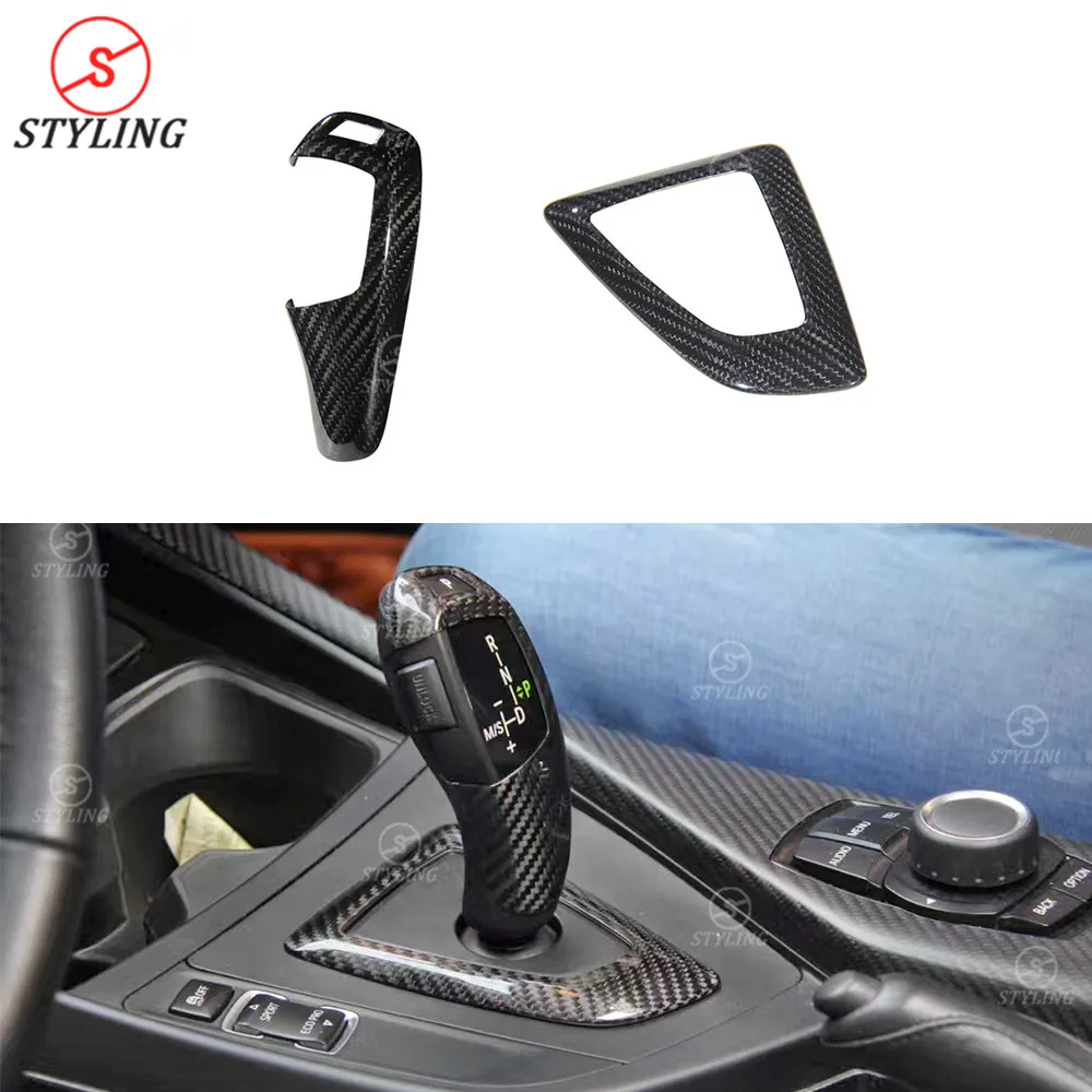 Чехол для рычага переключения передач BMW F36 F30 F33 F15 F25 F26 F01 F20 F32 F10 углеродная основа