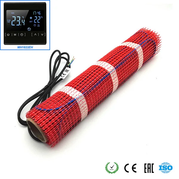 With MH1822EH Minco Heat 20 м x 50 см электрическая напольная плитка с подогревом, Wi-Fi термостат для подогрева пола теплая подстилка - Цвет: With MH1822EH