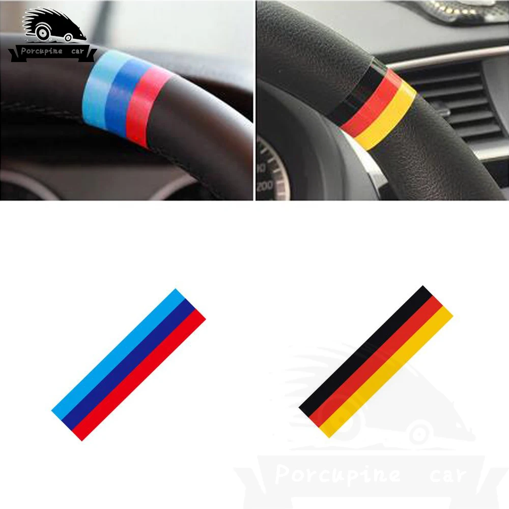 2 шт. автомобильные наклейки на руль для BMW E38 E39 E46 E53 E60 E61 E64 E70 E71 E85 E87 E90 E83 F10 F30 F20