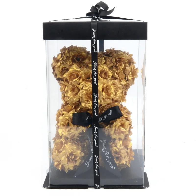 2019 25 см золотой Мишка розы из искусственной пены Роза для свадьбы дня рождения