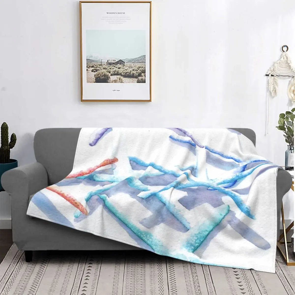 

Manta de estrella de mar, colcha para cama, manta a cuadros, colcha para Picnic, 135