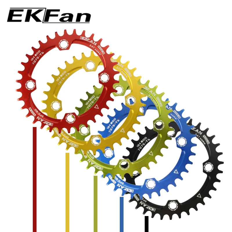 Велосипедная звезда EKFan 104BCD 7075 T6 для горного велосипеда овальная велосипедная