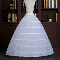 white 6 hoops long petticoat crinoline woman wedding bridal petticoat for ballgown wedding prom party dresses underskirt