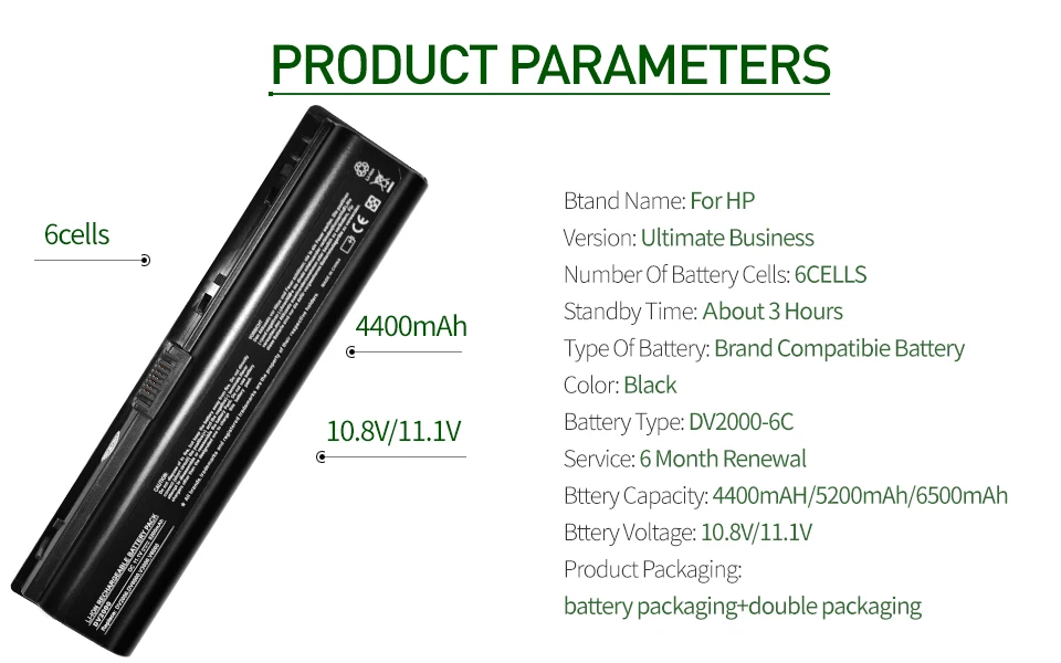 11,1 В 6 ячеек Аккумулятор для ноутбука hp HSTNN-LB42 HSTNN-DB42 462853-001 аккумулятор большой емкости HSTNN-C17C HSTNN-DB31 HSTNN-DB46 HSTNN-IB31 HSTNN-IB32