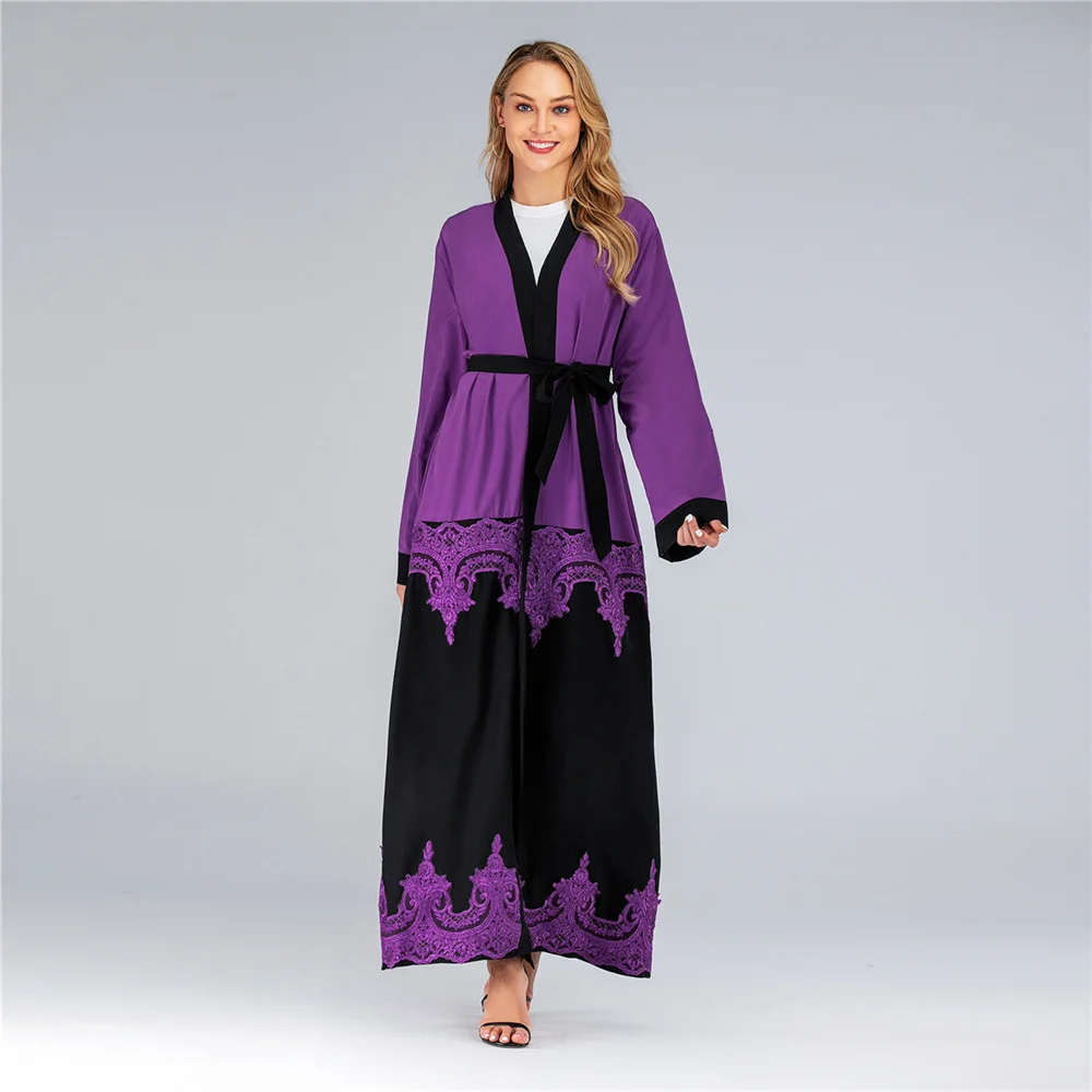 

Islam women's clothing new muslim fashion abaya kaftan female embroidery abaya cardigan large long robe Dubai women dress MSL254