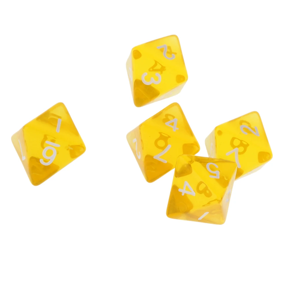 Набор кубиков D8 для D & TRPG 5 шт. двусторонние кубики ролевых игр принадлежности