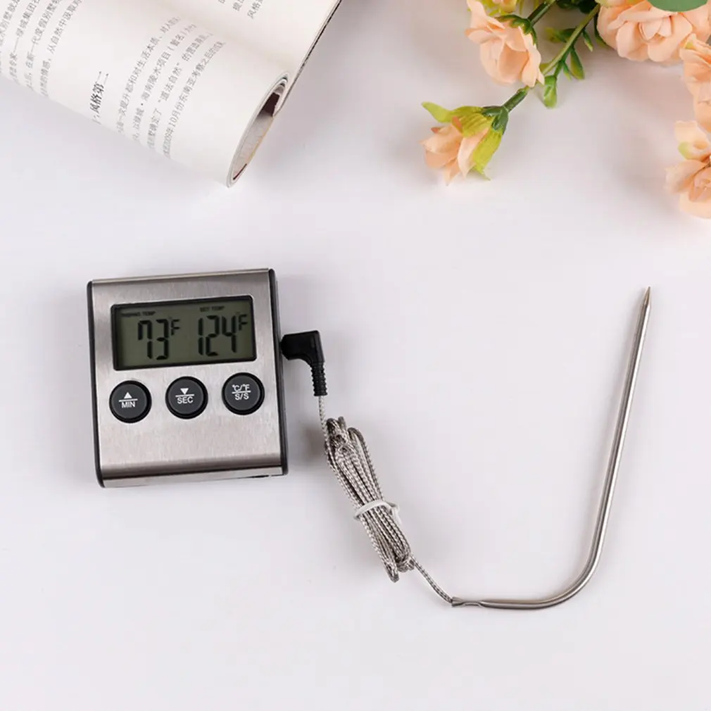 

Tp700 Digital Remote Wireless Food Kitchen Oven Thermometer Probe For BBQ Grill Oven Meat Timer Temperature Manually Set