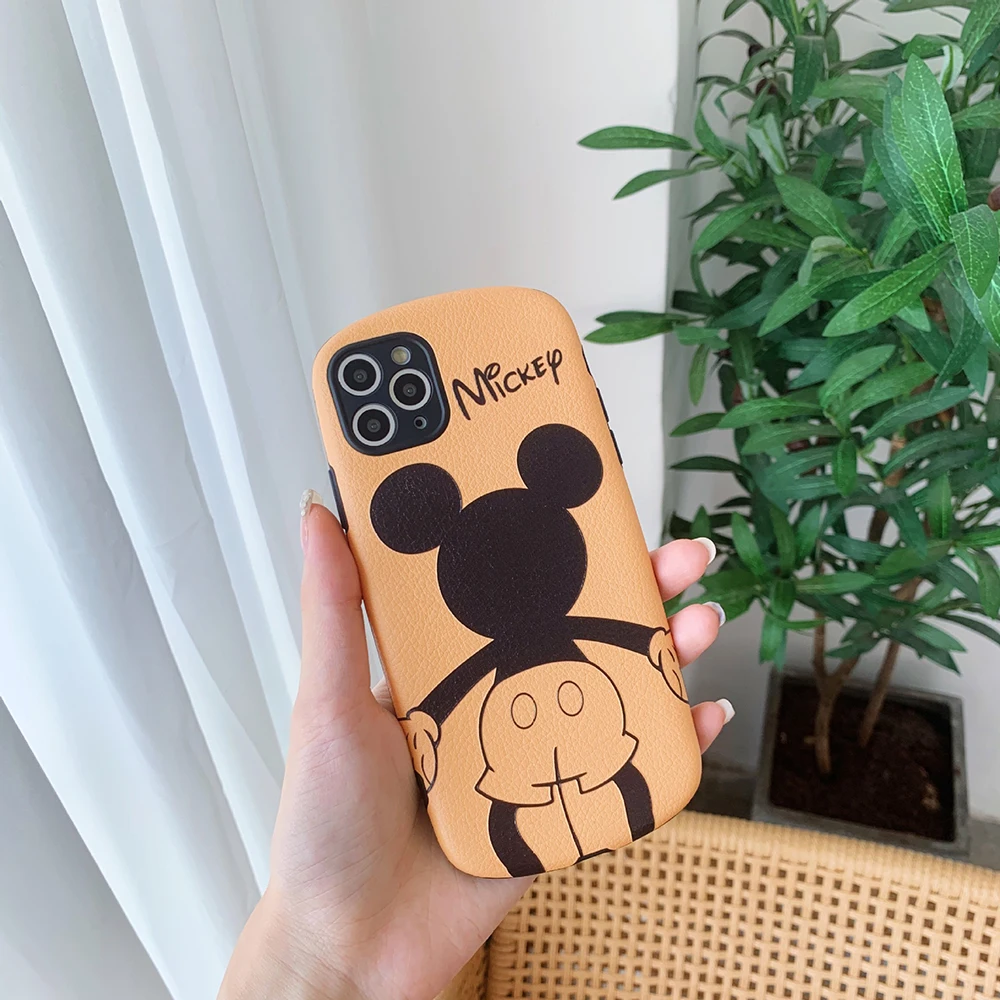 

Glitter 3D Minnie Mickey Mouse Iphone X 11 12 Case Novelty Kawaii Phone Accessories Protection Cover