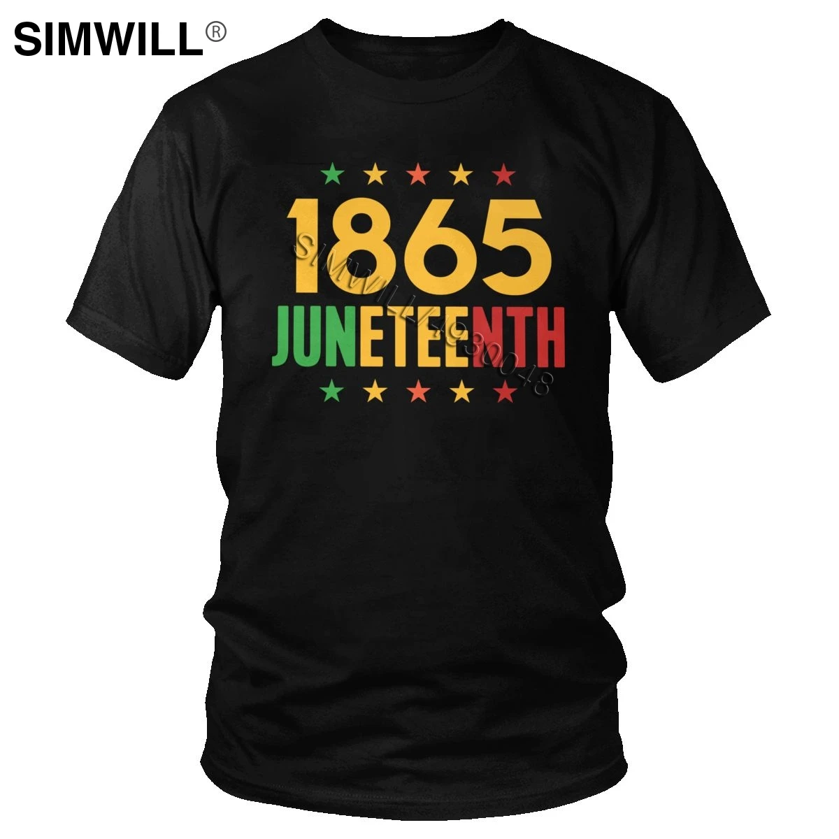 Juneteenth праздновать свободу 1865 Футболка Мужская хлопковая футболка с коротким