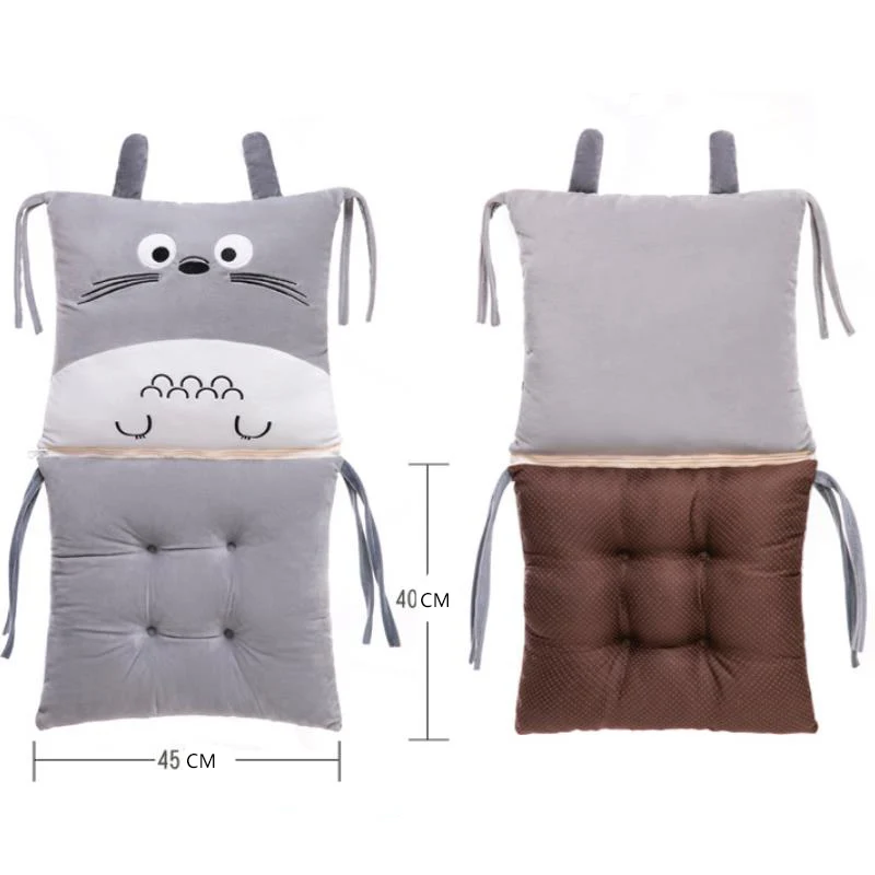 Подушка на спинку сиденья с мультяшным рисунком длинная плюшевая поддержка