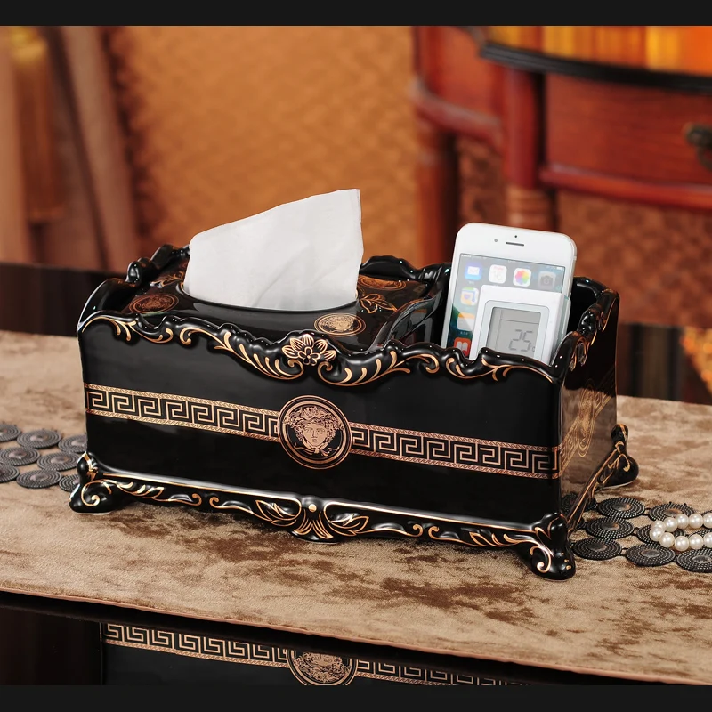 style 3 paper holder Коробка для салфеток керамический держатель для бумаги для ванной комнаты фруктовая чаша Пепельница держатель для салфеток гостиная украшение дома аксессуары для офисного стола - Цвет: style 3 paper holder