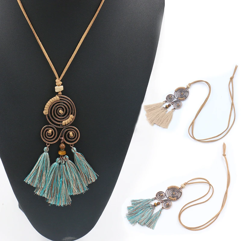 Женское очаровательное винтажное богемное этническое ожерелье с