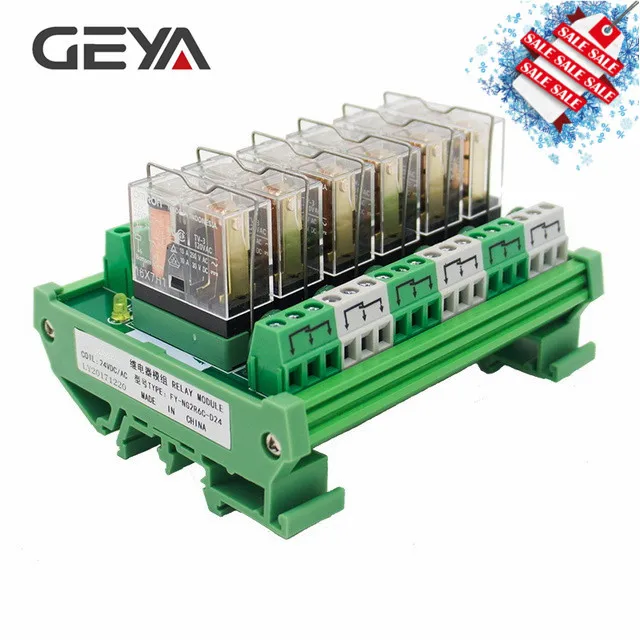 GEYA NG2R 6 канальный Omron релейный модуль 5 в 12 В 24 в 230 В релейная плата ПЛК УПРАВЛЕНИЯ Omron Реле