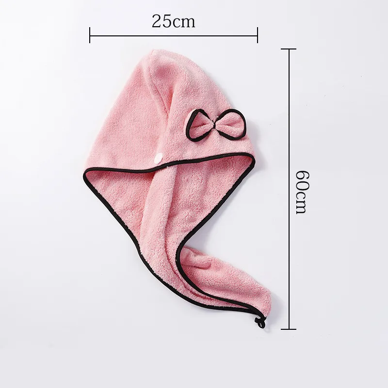 Белая женская сухая шапочка для волос супер-Впитывающее быстросохнущее