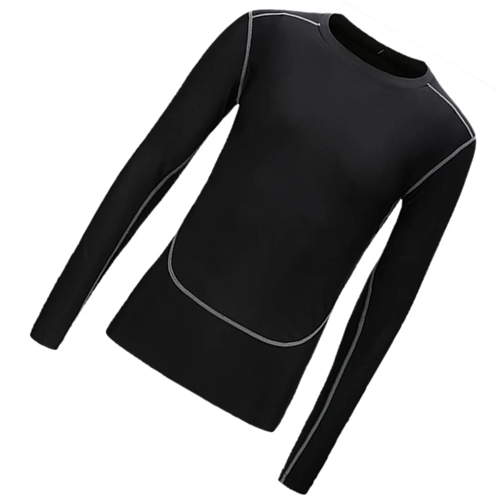 Мужская быстросохнущая облегающая футболка с длинным рукавом для фитнеса