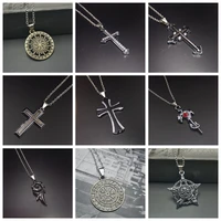 new street hip hop cross metal pendant variety of alloy tag men and women accessories necklace wholesale