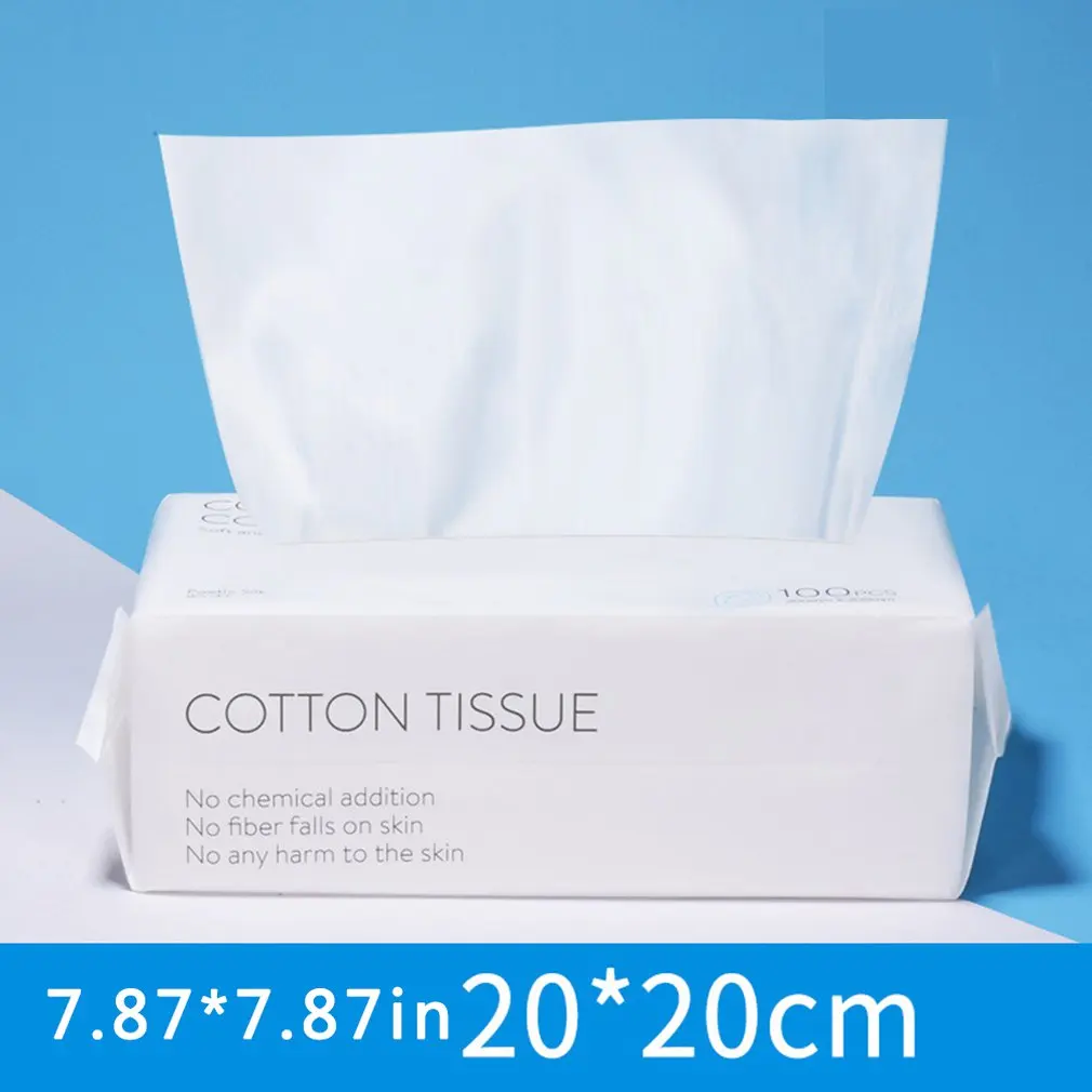 100 шт. мешок одноразовые Полотенца Очищение мягкий ватным тампоном средство для