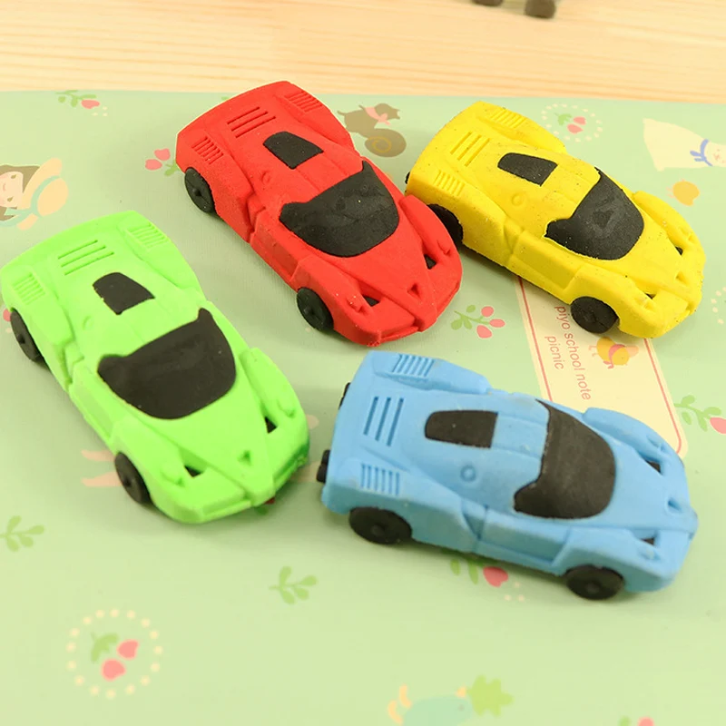 3pcs super cool kawaii children sports car eraser Rubber school office supplies gift | Канцтовары для офиса и дома
