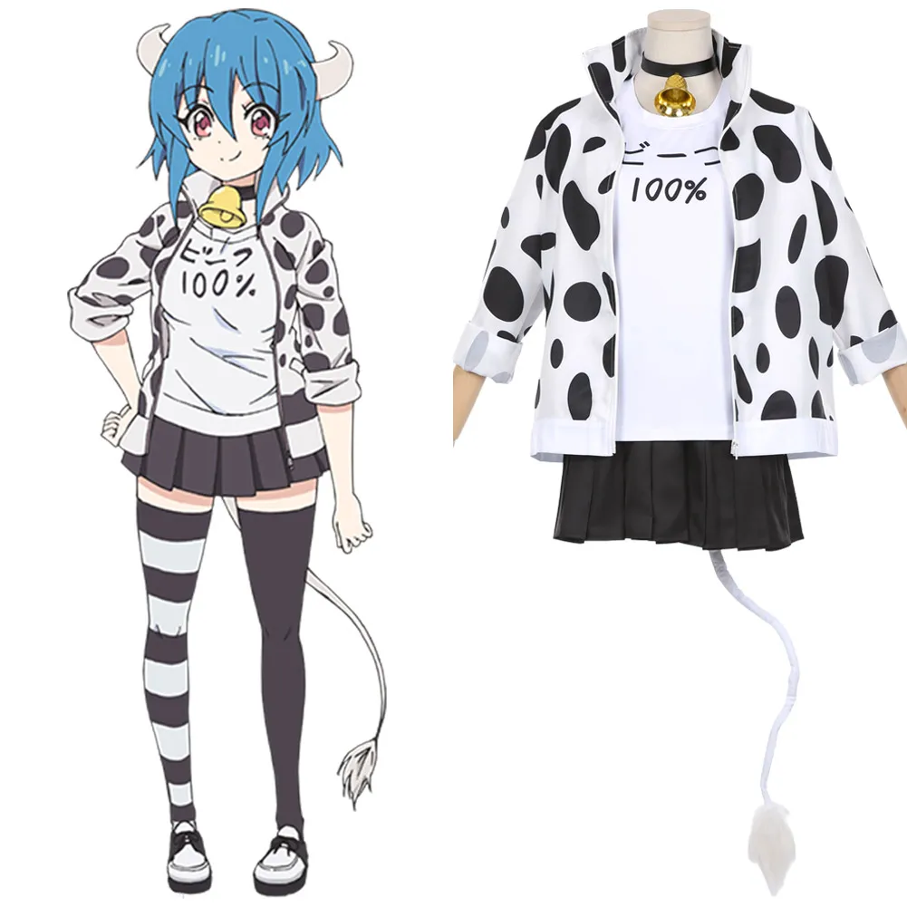 Аниме Dropkick на мой дьявол Minos косплей костюм куртка футболка юбка одежда Хэллоуин