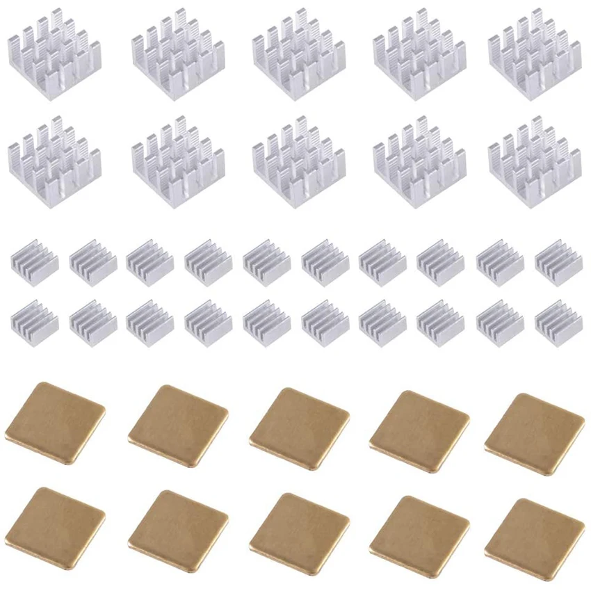 Алюминиевый радиатор Raspberry Pi 40 шт. Теплопроводящая клейкая лента для 4 3 B 2 Model +