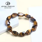 Граненые бусины JD, браслет 10*12 мм, бусины из натурального камня для мужчин, подарок