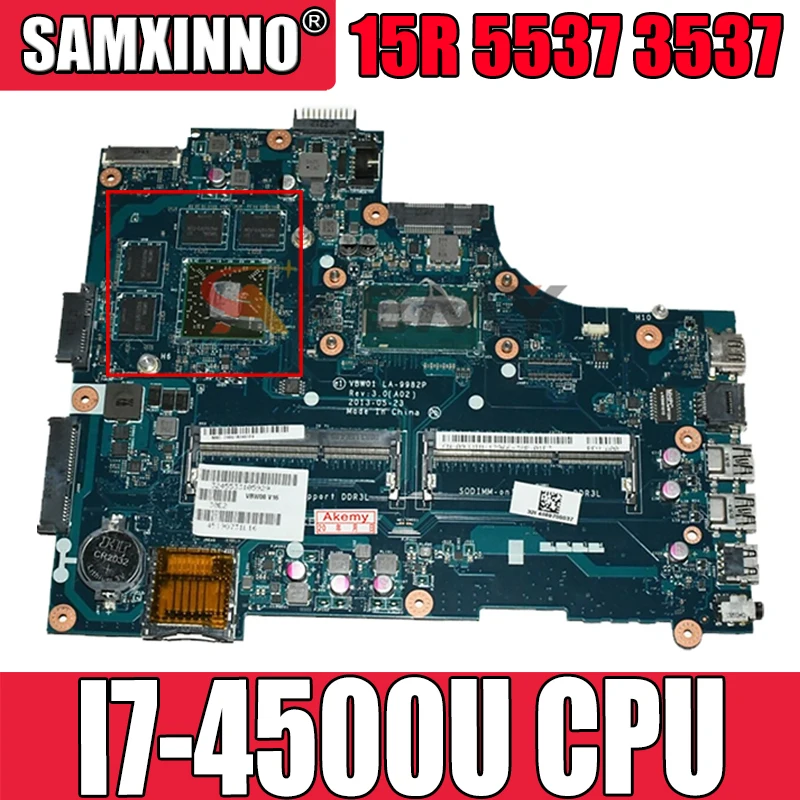 

Оригинальная материнская плата для ноутбука DELL Inspiron 15R 5537 3537 I7-4500U материнская плата CN-0P28J8 0P28J8 VBW01 LA-9982P SR16Z 216-0846009
