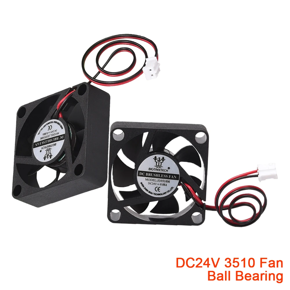 

Вентилятор охлаждения 3510, 24 В, бесщеточный радиатор, шарикоподшипник, кулер, 35x35x10 мм, 2Pin для H2, экструдер, обновление, запчасти для 3D-принтера