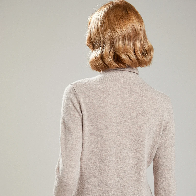 

2021 Fall/winter Women Sweater turtleneck cashmere sweater women's wool knit pullover long-sleeve slim bottoming shirt plus size