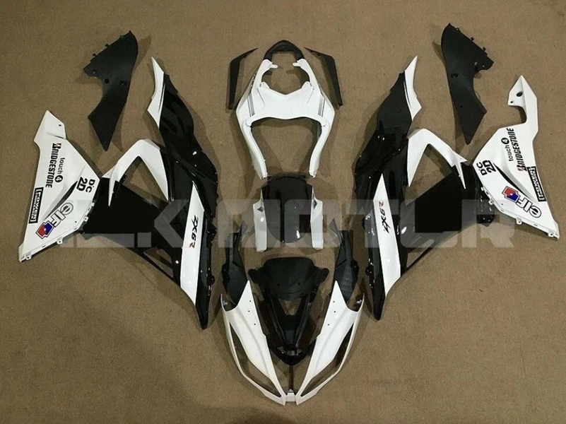 

4 Gifts New ABS Motorcycle Full Fairings kit Fit for Kawasaki Ninja ZX-6R 636 2013 2014 2015 2016 2017 Body set Black white