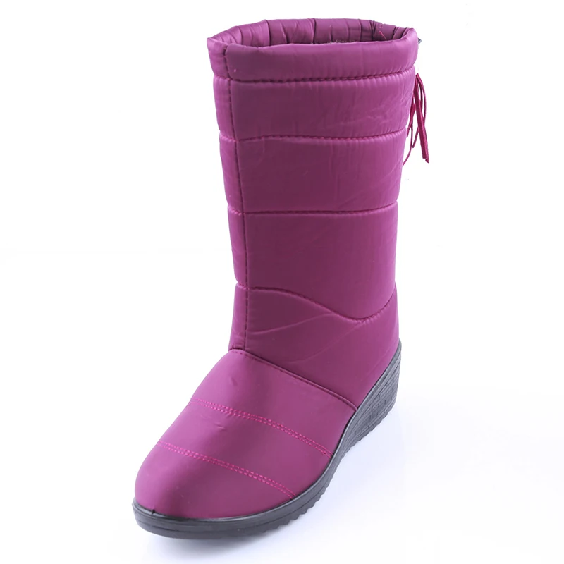 

Winter Women Boots Mid-Calf Down Boots Female Waterproof Ladies Snow Boots Girls Winter Shoes Woman Plush Insole Botas Mujer